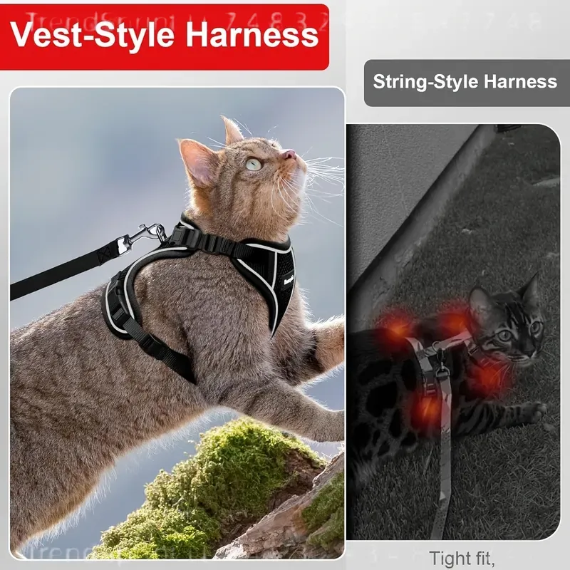 Cat Harness And Leash Set Anti - Outdoor Adventure Wear ulasan dan harga