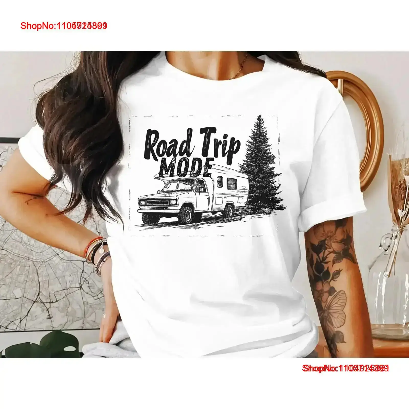 Road Trip Mode T Shirt Camping - Outdoor Adventure Enthusiast ulasan dan harga