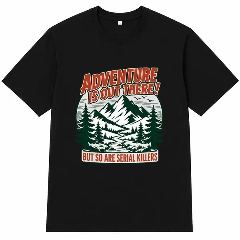 Outdoor Adventure Letter Print - Outdoor Adventure Wear ulasan dan harga