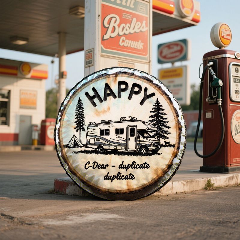HAPPY RV Camping Theme Polyest - Outdoor Adventure Inc ulasan dan harga