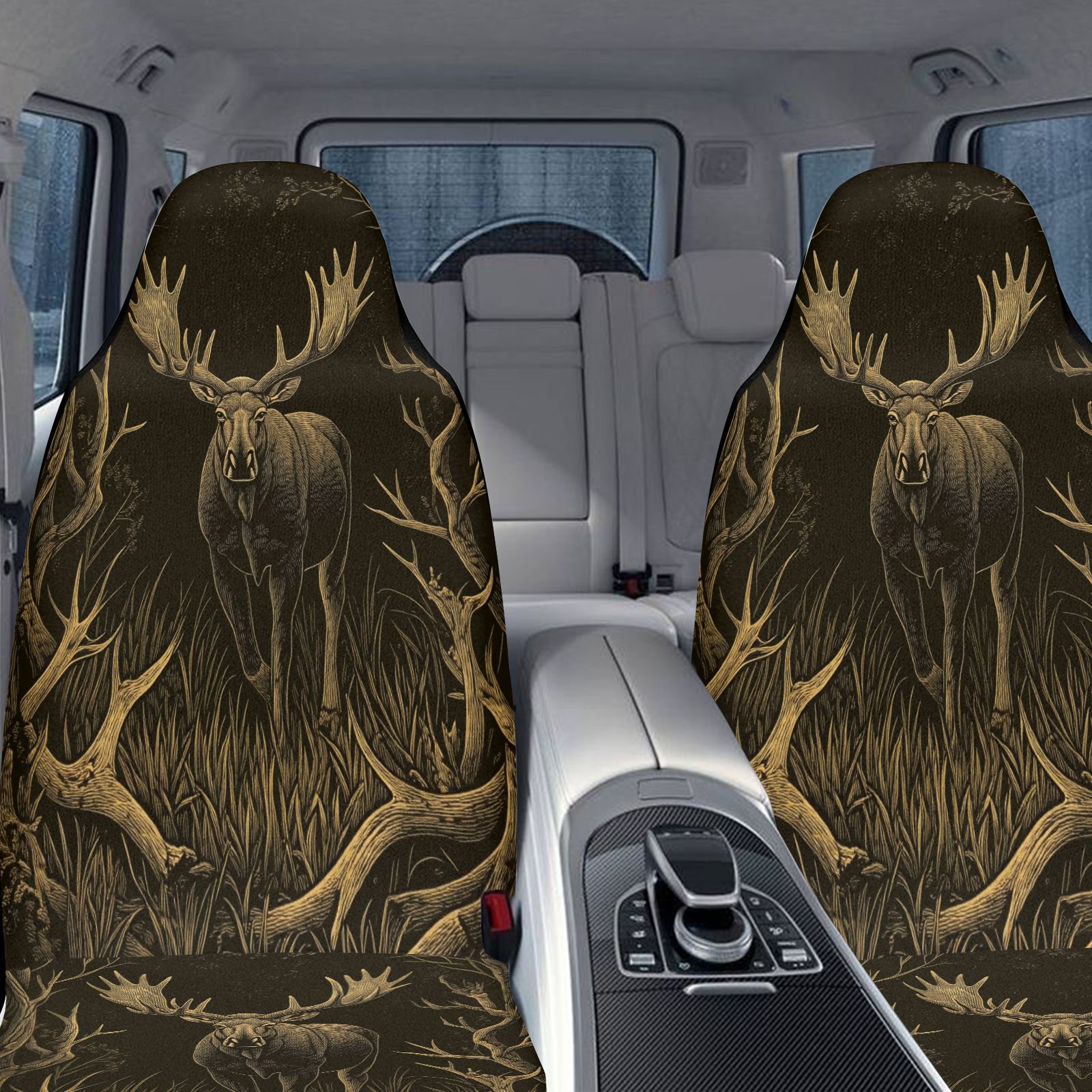 Car Seat Covers Brown Elk Patt - Outdoor Adventure Enthusiast ulasan dan harga