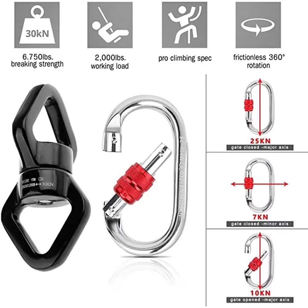 Aerial Silk Yoga Hardware Kit  - Outdoor Adventure Training ulasan dan harga