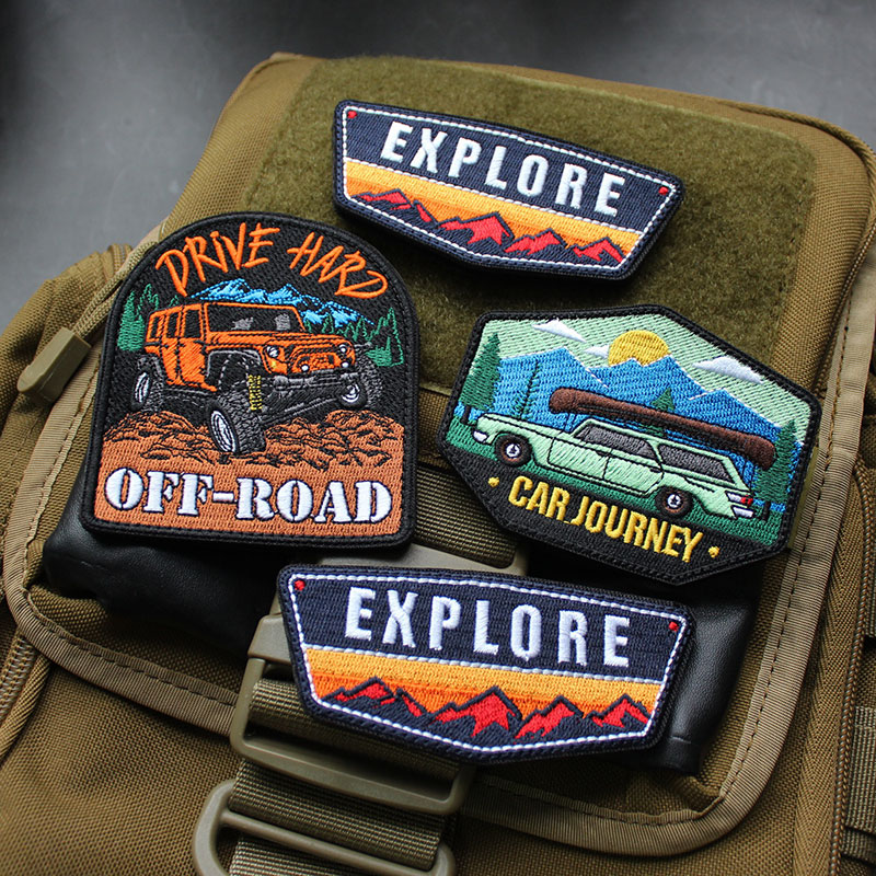 Landscape Embroidery Patch Off - Outdoor Adventures Clothing ulasan dan harga