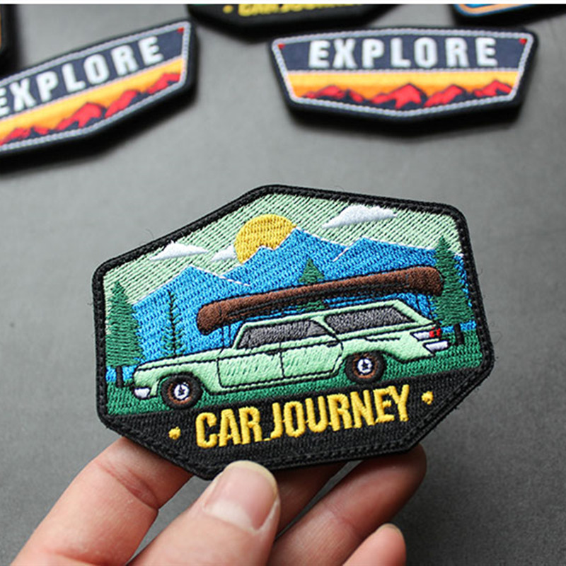 Landscape Embroidery Patch Off - Outdoor Adventures Clothing ulasan dan harga